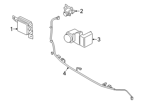 2019 Kia Sorento Electrical Components - Front Bumper Ultrasonic Sensor As Diagram for 95720C6510ADR