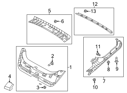 2012 Hyundai Veloster Interior Trim - Lift Gate Tapping Screw-FLANGE Head Diagram for 1249604129B