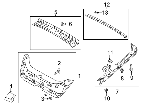 2012 Hyundai Veloster Interior Trim - Lift Gate Handle-Tail Gate Pull Diagram for 81755-2V000