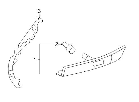 2007 Ford Fusion Side Marker Lamps Side Marker Lamp Diagram for 6E5Z-13200-C