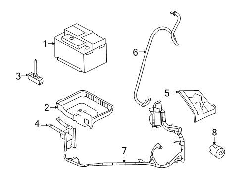 2011 Mercury Mariner Battery Wire Harness Diagram for BM6Z-14290-J