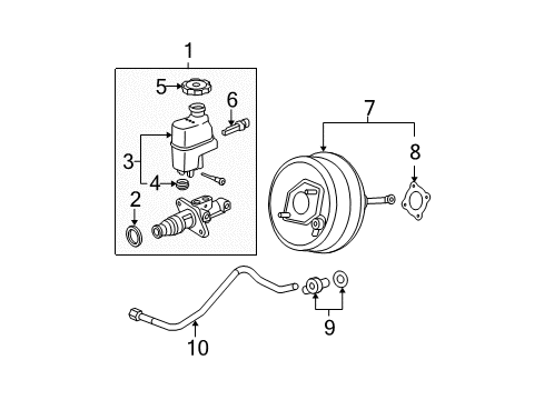 2012 Chevrolet Malibu Dash Panel Components Hose, Power Brake Booster Vacuum Diagram for 20912120