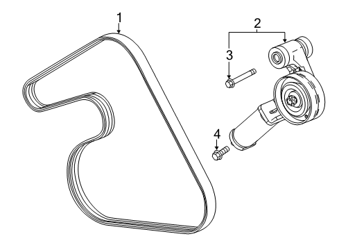 2019 Chevrolet Trax Belts & Pulleys Serpentine Belt Diagram for 55595700