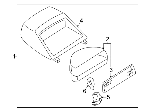 2001 Infiniti I30 Bulbs Housing-Stop Lamp Diagram for 26599-2Y000