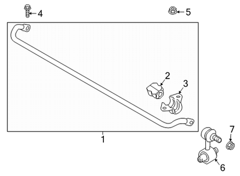 2022 Hyundai Ioniq 5 Stabilizer Bar & Components - Rear BAR ASSY-RR STABILIZER Diagram for 55510-GI000