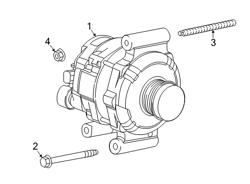 2022 Chevrolet Malibu Alternator Alternator Diagram for 13532106