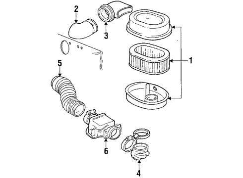 1988 Ford Thunderbird Powertrain Control Throttle Position Sensor Diagram for E6AZ-9B989-C