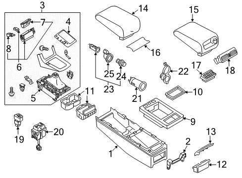 2006 Infiniti G35 Heated Seats Ashtray Diagram for 68800-AC700