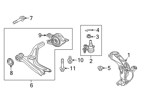2019 Honda Civic Front Suspension Components, Lower Control Arm, Ride Control, Stabilizer Bar Bolt, Flange (14X90) Diagram for 90182-TEA-T00