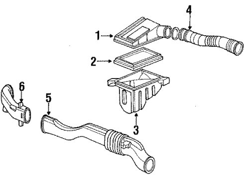1987 Acura Integra Filters Pipe Assembly, Air In. Diagram for 17242-PG7-010