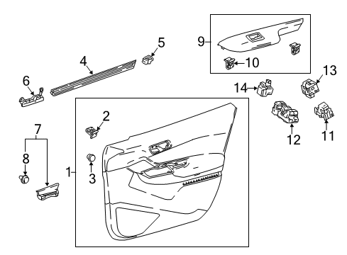 2018 Toyota C-HR Mirrors Mirror Assembly Diagram for 87910-F4062