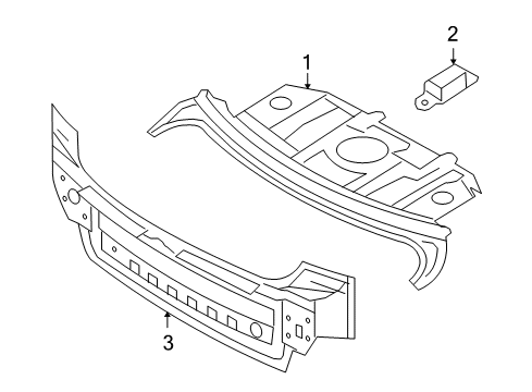 2013 Hyundai Genesis Rear Body Panel Assembly-Rear Package Tray Diagram for 69300-3M100