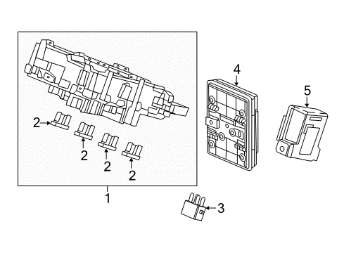 2020 Honda Civic Electrical Components Box Assembly, Fuse Diagram for 38200-TBA-A01