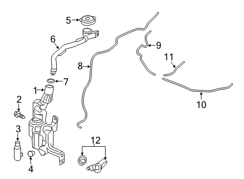 2019 Honda Insight Wiper & Washer Components MOUTH WASHER Diagram for 76805-TXM-A01