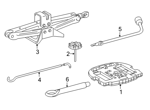 2021 Lexus ES300h Jack & Components Wrench, Hub Nut Box Diagram for 09150-30020