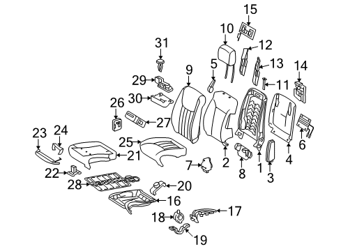 2007 Mercedes-Benz R63 AMG Front Seat Components Cooler, Oil Diagram for 16491-03150