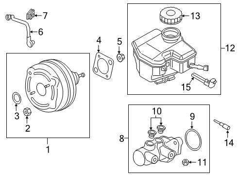 2022 BMW Z4 Components On Dash Panel REPAIR KIT POWER BRAKE UNIT Diagram for 34336889796