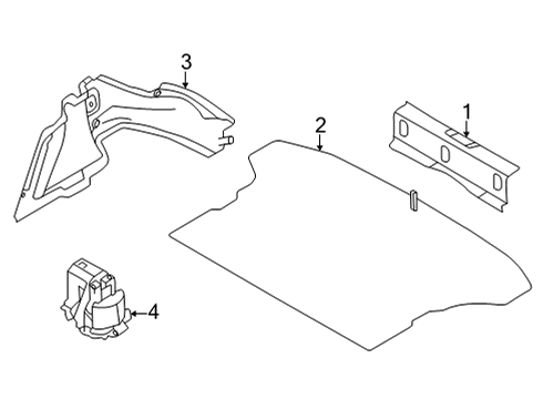 2022 Toyota GR86 Interior Trim - Rear Body Luggage Lamp Diagram for SU003-08501