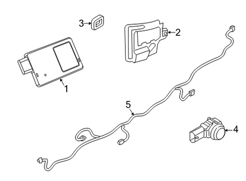 2015 Jeep Renegade Parking Aid Bracket-Sensor Mounting Diagram for 68255507AA