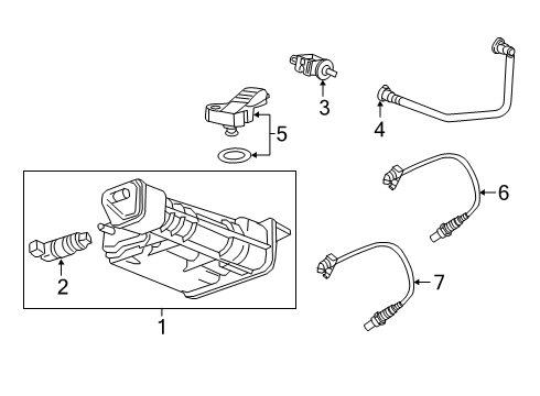 2019 Chevrolet Blazer Powertrain Control Vapor Canister Diagram for 84871620