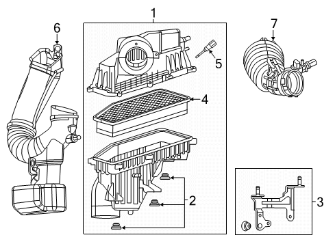 2021 Jeep Cherokee Filters Air-Engine Diagram for 68292846AG