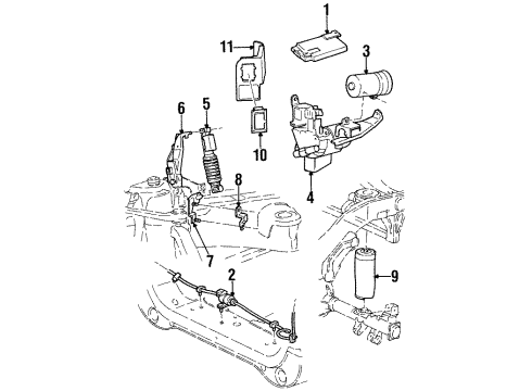 1998 Lincoln Navigator Auto Leveling Components Control Module Diagram for F75Z-5A919-DB