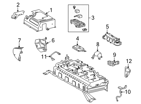 2011 Lexus HS250h Battery Cover Sub-Assembly, Hv Battery Diagram for G920L-75010