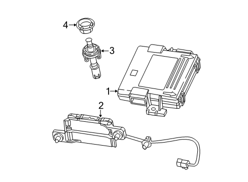 2021 Chrysler Pacifica Keyless Entry Components Receiver-Hub Diagram for 68500152AA