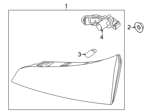 2020 Kia Soul Bulbs Lamp Assembly-Rear Comb Diagram for 92404K0110