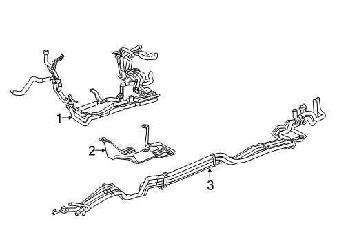 2017 Toyota Highlander Rear A/C Lines Rear AC Line Diagram for 88710-0E330