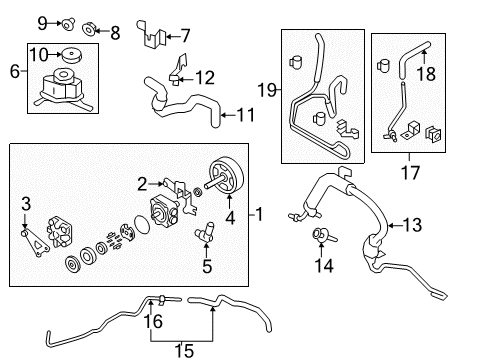 2014 Nissan Murano P/S Pump & Hoses, Steering Gear & Linkage Hose Control Valve Diagram for 49720-1AN0C