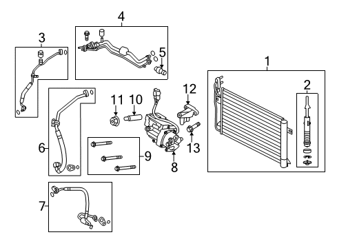 2011 Lincoln MKZ A/C Condenser, Compressor & Lines Clutch Diagram for 6E5Z-19D786-A