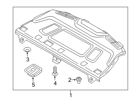 2018 Kia Optima Interior Trim - Rear Body Trim Assembly-Package Tray Diagram for 85610D5001WK