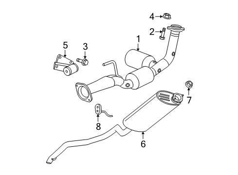 2010 Jeep Grand Cherokee Exhaust Components Converter-Exhaust Diagram for 68052300AA
