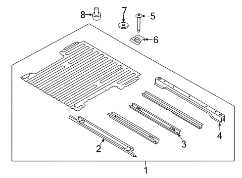 2018 Ford F-250 Super Duty Floor Pan Floor Pan Diagram for HC3Z-9611215-A