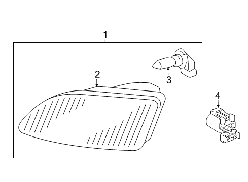 2009 Lexus RX350 Chassis Electrical - Fog Lamps Connector Diagram for 90980-11660