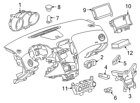 2013 Chevrolet Cruze Instruments & Gauges Instrument Cluster Diagram for 95129376