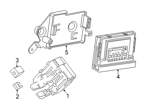 2017 Cadillac CTS Fuse & Relay Body Control Module Assembly Diagram for 13528945