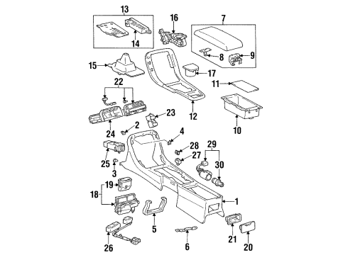 1997 Lexus SC300 Switches Switch, Seat Heater Diagram for 84751-24060