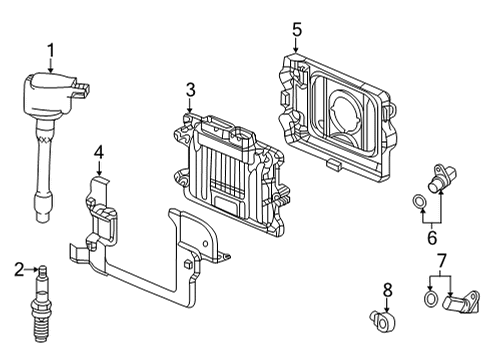 2022 Acura TLX Ignition System CONT MOD, POWERTRAIN Diagram for 37820-6S8-A55