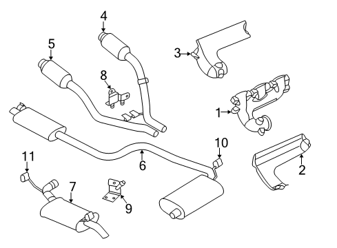 2002 Chrysler Concorde Exhaust Manifold Resonator-Exhaust Diagram for 4581370AK