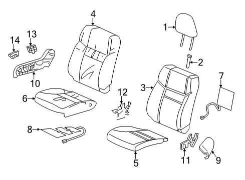 2016 Honda CR-V Heated Seats Heater Complete, Front Cushion Diagram for 81134-T0G-A31