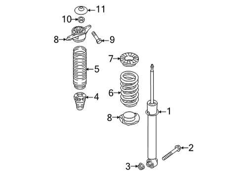 2022 Hyundai Tucson Shocks & Components - Rear SPRING-RR Diagram for 55330-P0CF0