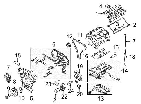 2014 Infiniti Q70 Powertrain Control Mass Air Flow Sensor Diagram for 22680-1MB0A