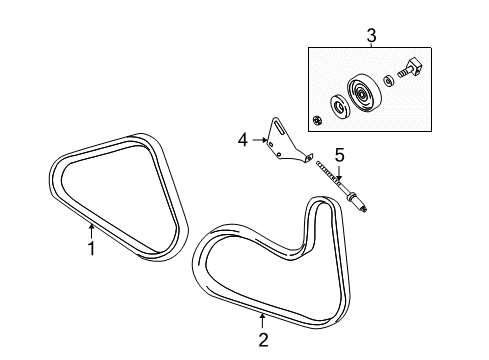 2003 Nissan Sentra Belts & Pulleys Compressor Belt Diagram for 11720-5M000