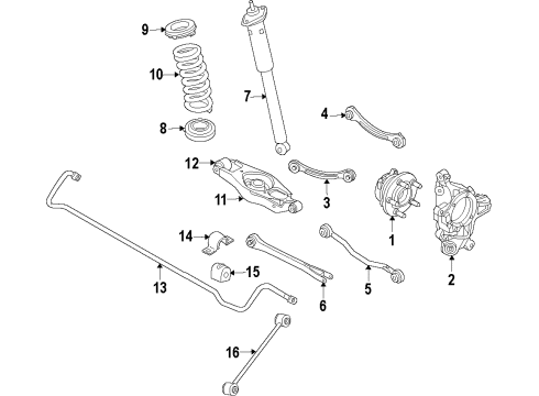 2021 Dodge Charger Suspension Components, Lower Control Arm, Upper Control Arm, Stabilizer Bar Rear Coil Spring Diagram for 68083432AC