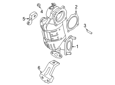 2021 Hyundai Elantra Exhaust Manifold Manifold Assembly-Exhaust Diagram for 28510-2JCC0