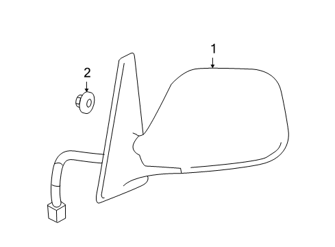 2005 Scion xB Outside Mirrors Mirror Assembly Diagram for 87940-52500-G0