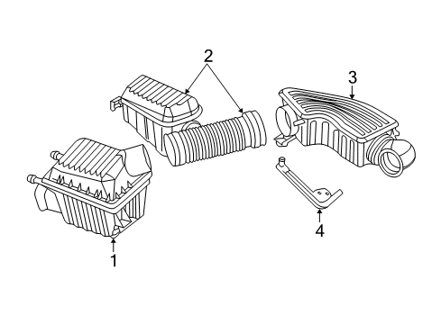 1998 Chrysler Concorde Air Intake Air Cleaner Diagram for 4591128