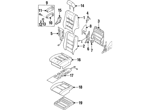 1996 Acura SLX Heated Seats Switch Seat Heater Diagram for 8-97140-023-1